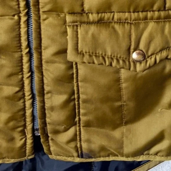 Vintage Walls Blizzard-Pruf Insulated Vest Mens Small Green Quilted Zip Up USA - Picture 7 of 7
